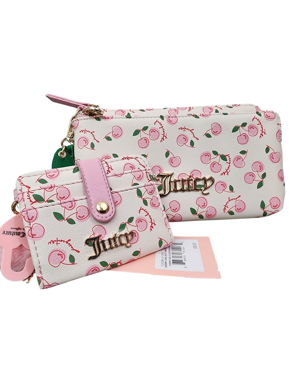 🍒 NWT Juicy Couture "Cherry Girl" Wristlet & Card Case Set 🌸